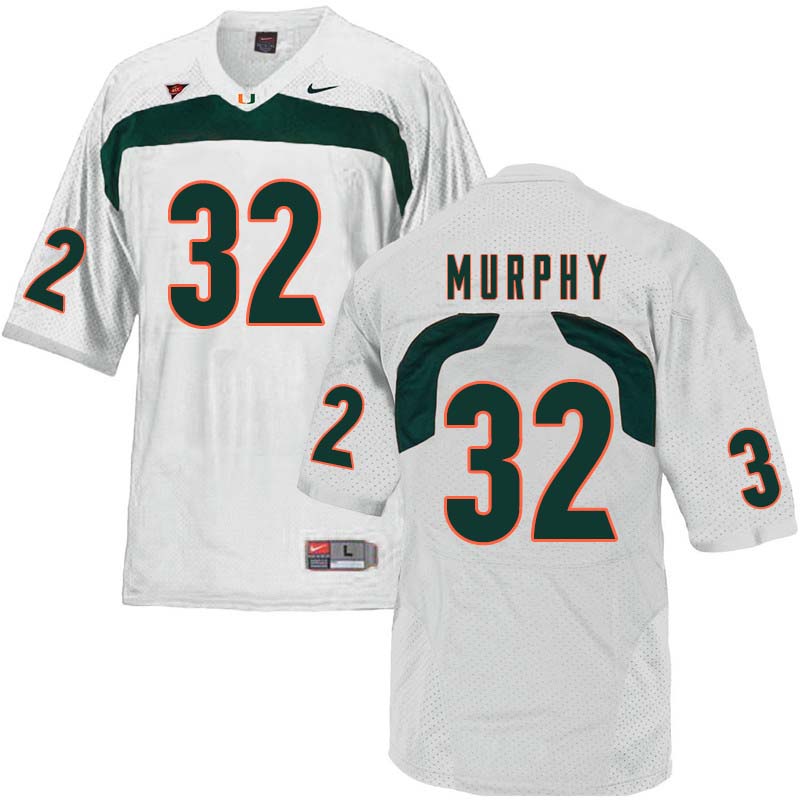 Nike Miami Hurricanes #32 Tyler Murphy College Football Jerseys Sale-White